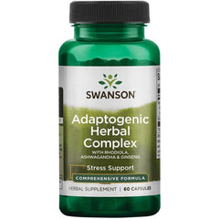 Swanson Adaptogenic Herbal Complex with Rhodiola Ashwagandha & Ginseng 60 caps