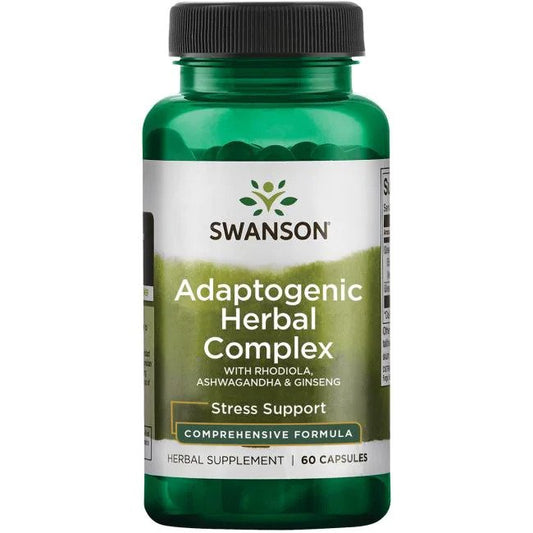 Swanson Adaptogenic Herbal Complex with Rhodiola Ashwagandha & Ginseng 60 caps