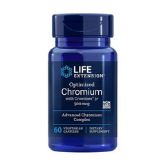 Life Extension Optimized Chromium with Crominex 3+ 500mcg 60 vcaps