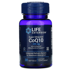 Life Extension Super Ubiquinol CoQ10 with Enhanced Mitochondrial Support 200mg 30 softgels