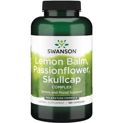 Swanson Lemon Balm Passionflower Skullcap Complex 180 caps