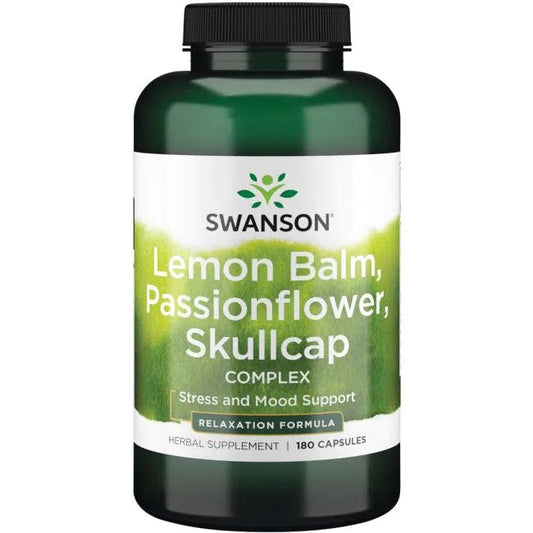 Swanson Lemon Balm Passionflower Skullcap Complex 180 caps