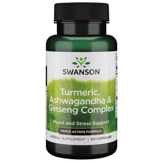 Swanson Turmeric Ashwagandha & Ginseng Complex 60 caps