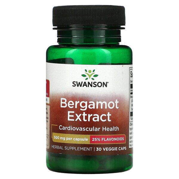 Swanson Bergamot Extract 500mg 30 vcaps