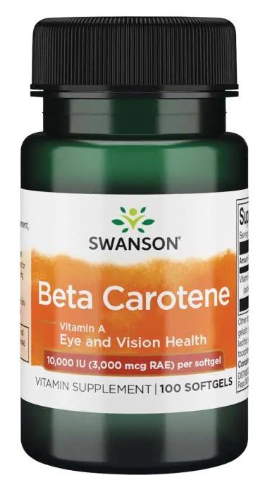 Swanson Beta-Carotene (Vitamin A) 10 000 IU 100 softgels