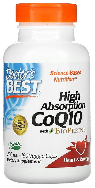Doctor's Best High Absorption CoQ10 with BioPerine 200mg 180 vcaps