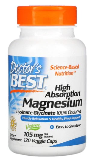Doctor's Best High Absorption Magnesium 105mg 120 vcaps