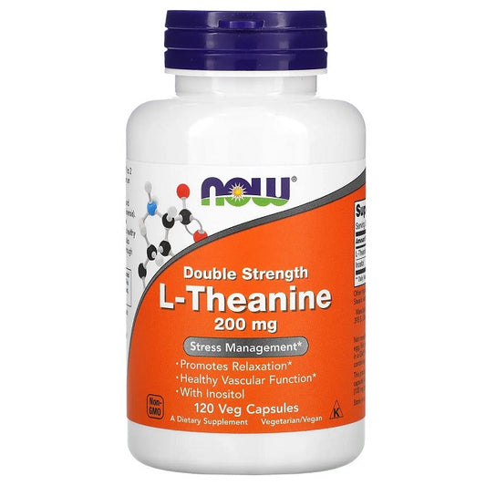 NOW Foods Double Strength L-Theanine 200mg 120 vcaps