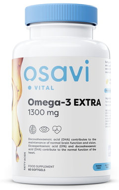 Osavi Omega-3 Extra Molecularly Distilled 1300mg (Lemon) 60 softgels