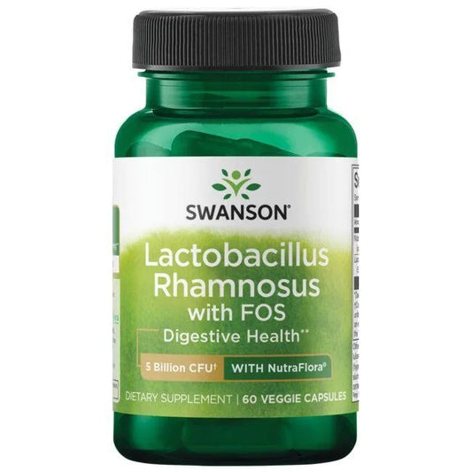 Swanson Lactobacillus Rhamnosus with FOS 5 Billion CFU 60 vcaps