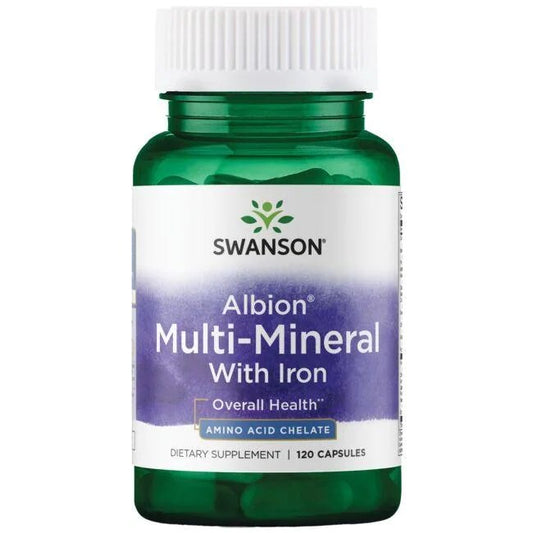 Swanson Albion Multi-Mineral with Iron 120 caps