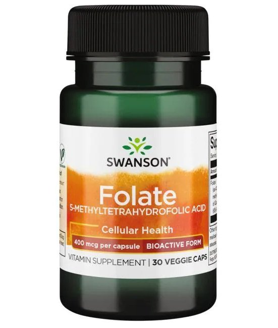 Swanson Folate (5-Methyltetrahydrofolic Acid) 400mcg 30 vcaps