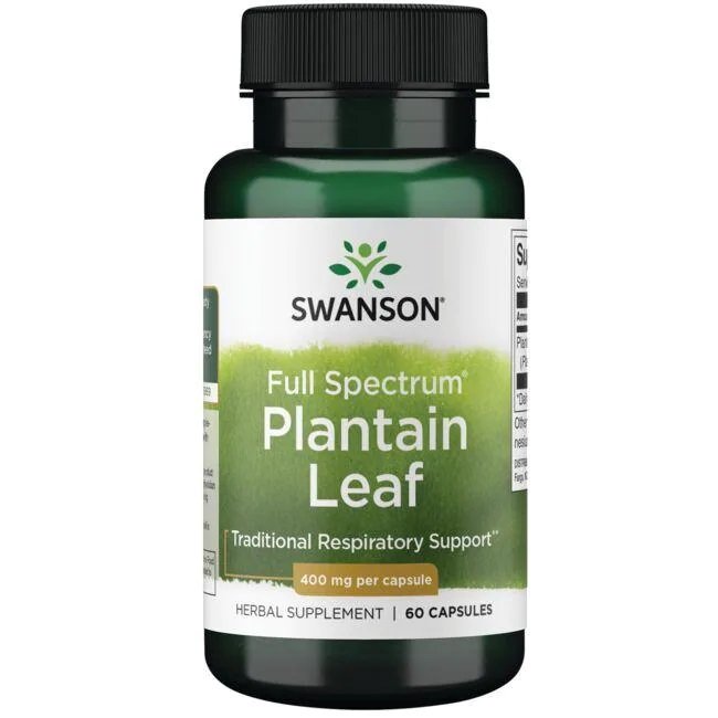 Swanson Full Spectrum Plantain Leaf 400mg 60 caps