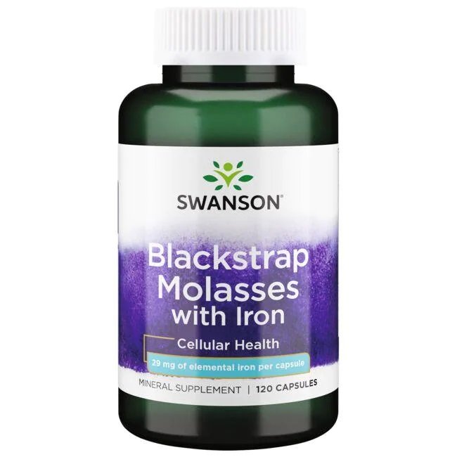 Swanson Blackstrap Molasses with Iron 29mg 120 caps