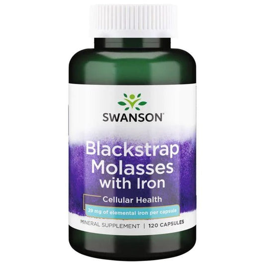Swanson Blackstrap Molasses with Iron 29mg 120 caps