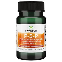 Swanson P-5-P (Pyridoxal-5-Phosphate) Coenzymated Vitamin B6 40mg 60 caps
