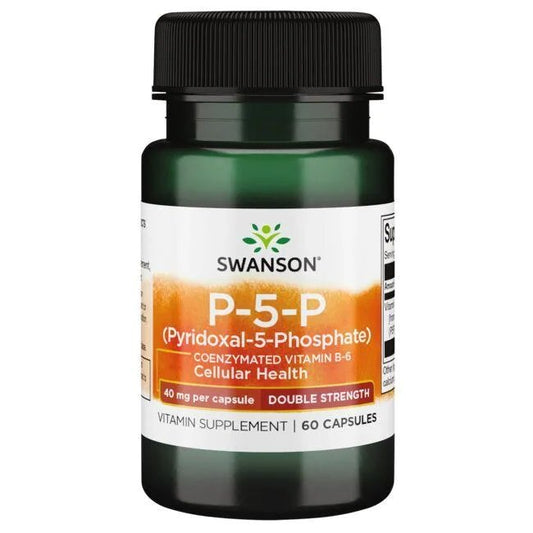 Swanson P-5-P (Pyridoxal-5-Phosphate) Coenzymated Vitamin B6 40mg 60 caps