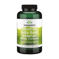 Swanson Rhodiola Holy Basil Valerian Stress Complex 180 caps
