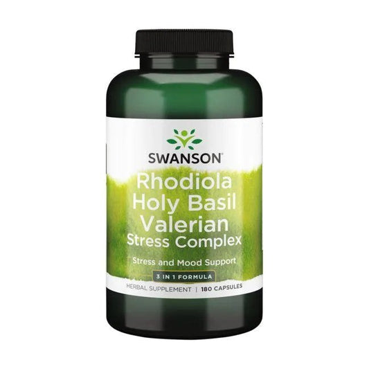 Swanson Rhodiola Holy Basil Valerian Stress Complex 180 caps