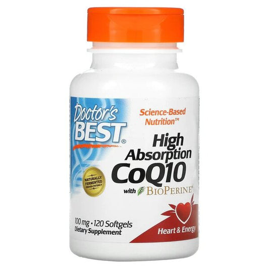 Doctor's Best High Absorption CoQ10 with BioPerine 100mg 120 softgels