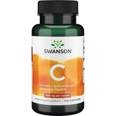 Swanson Vitamin C with Rose Hips Extract 500mg 100 caps