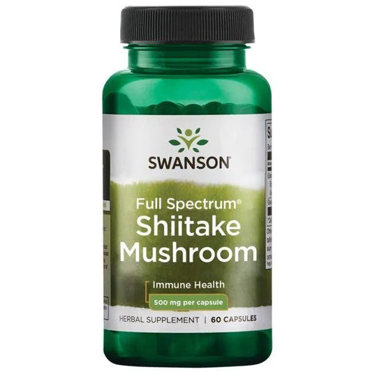 Swanson Full Spectrum Shiitake Mushroom 500mg 60 caps