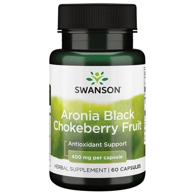 Swanson Aronia Black Chokeberry Fruit 400mg 60 caps