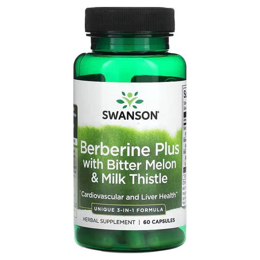 Swanson Berberine Plus with Bitter Melon & Milk Thistle 60 caps
