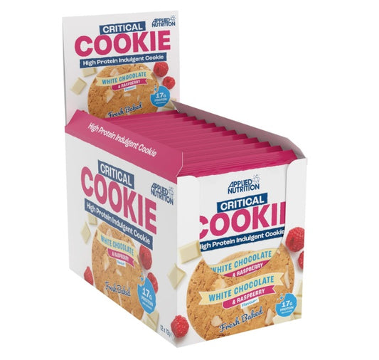 Applied Nutrition Critical Cookie White Chocolate & Raspberry 12 x 73g