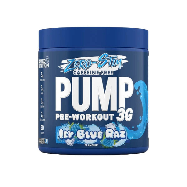 Applied Nutrition Pump 3G Pre-Workout (Zero Stimulant) Icy Blue Raz (EAN: 5056555204993) 375g