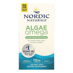 Nordic Naturals Algae Omega 715mg Omega 3 120 softgels