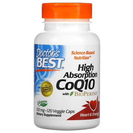 Doctor's Best High Absorption CoQ10 with BioPerine 100mg 120 vcaps