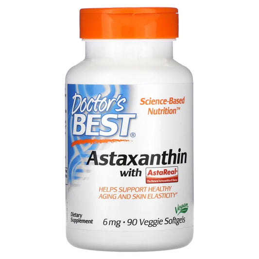 Doctor's Best Astaxanthin with AstaReal 6mg 90 veggie softgels