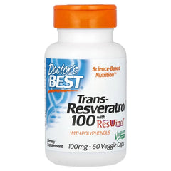 Doctor's Best Trans-Resveratrol with ResVinol 100mg 60 vcaps