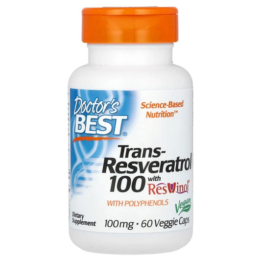 Doctor's Best Trans-Resveratrol with ResVinol 100mg 60 vcaps