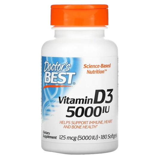 Doctor's Best Vitamin D3 5000 IU 180 softgels