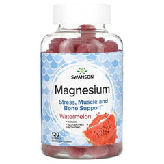 Swanson Magnesium Gummies Watermelon 120 gummies