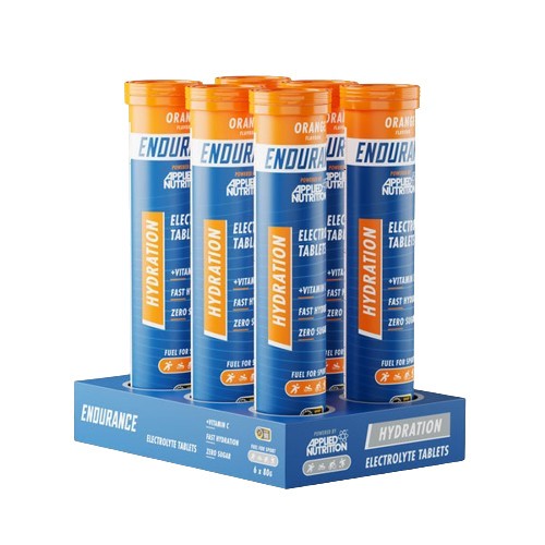 Applied Nutrition Endurance Hydration Electrolyte Effervescent Tablets Orange 6 x 20 tabs