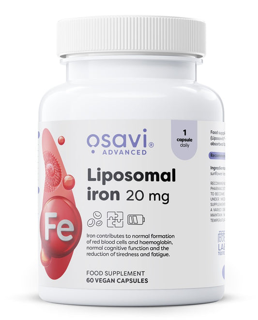 Osavi Liposomal Iron 20mg 60 vegan caps