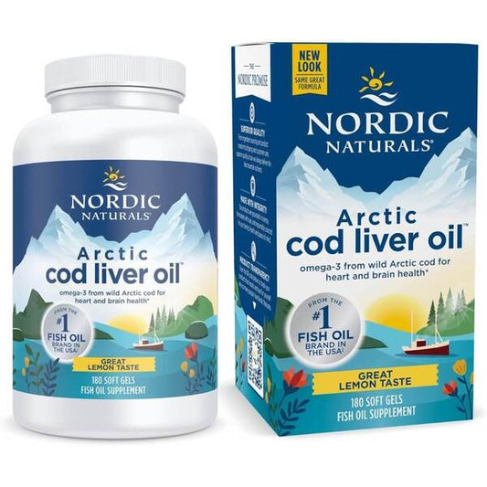 Nordic Naturals Arctic Cod Liver Oil 750mg Lemon 180 softgels