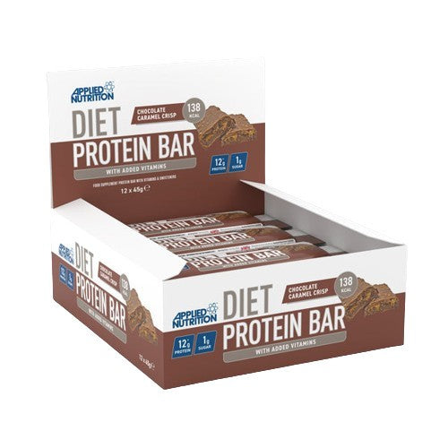 Applied Nutrition Diet Protein Bar Chocolate Caramel Crisp 12 x 45g