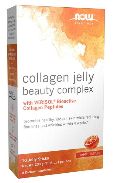 NOW Foods Collagen Jelly Beauty Complex Sweet Orange 10 jelly sticks