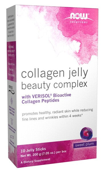 NOW Foods Collagen Jelly Beauty Complex Sweet Plum 10 jelly sticks