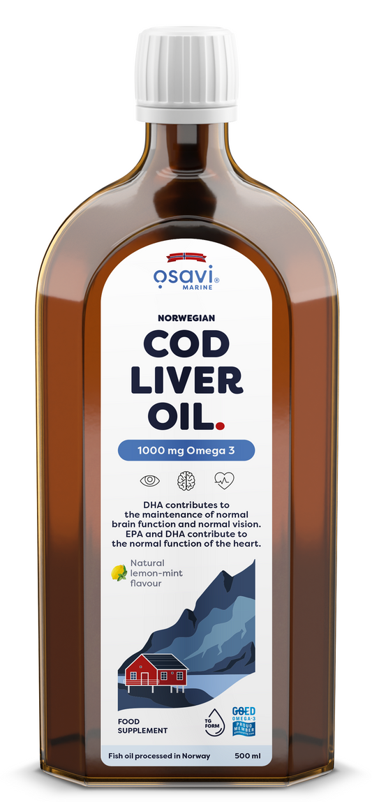 Osavi Norwegian Cod Liver Oil 1000mg Omega 3 (Lemon-Mint) 500 ml