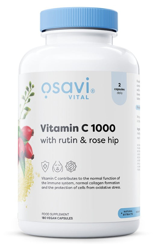 Osavi Vitamin C1000 with Rutin & Rose Hip 180 vegan caps