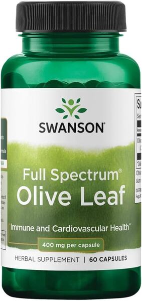 Swanson Full Spectrum Olive Leaf 400mg 60 caps