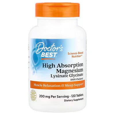 Doctor's Best High Absorption Magnesium 200mg 120 tablets