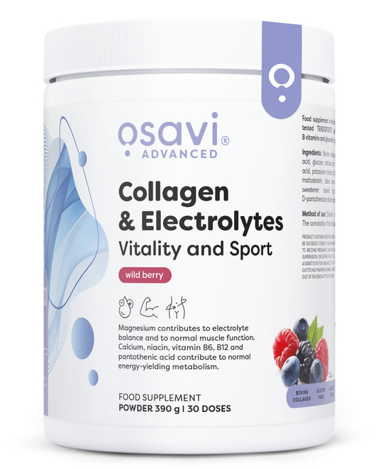 Osavi Collagen Electrolytes Vitality and Sport Wild Berry 390g