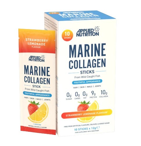 Applied Nutrition Marine Collagen Sticks Strawberry Lemonade 10 x 12g