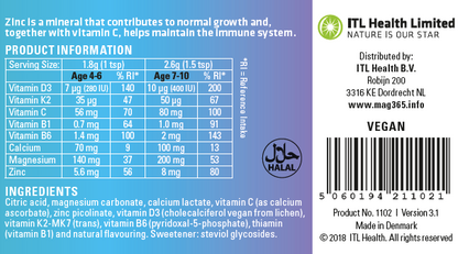 MAG365 Kids Fruit Splash Magnesium Multi 150g